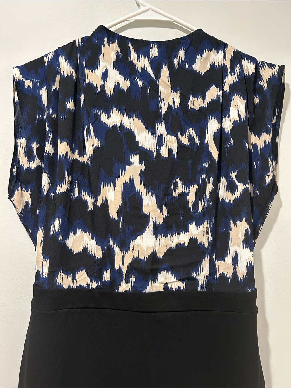 NWT Tahari High Neck Blue and Black Pencil Dress - Picture 5 of 8